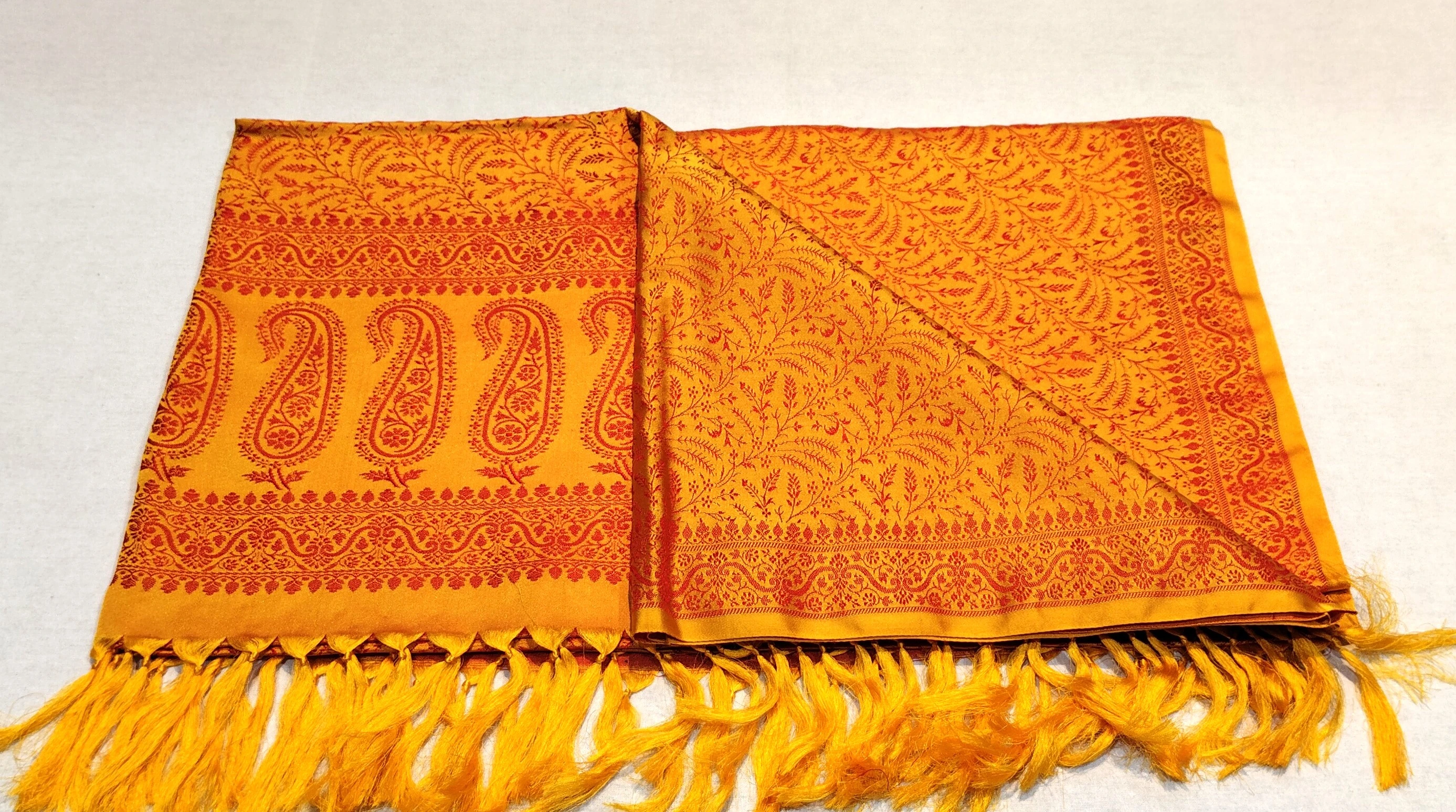 Saffron Trail shawl